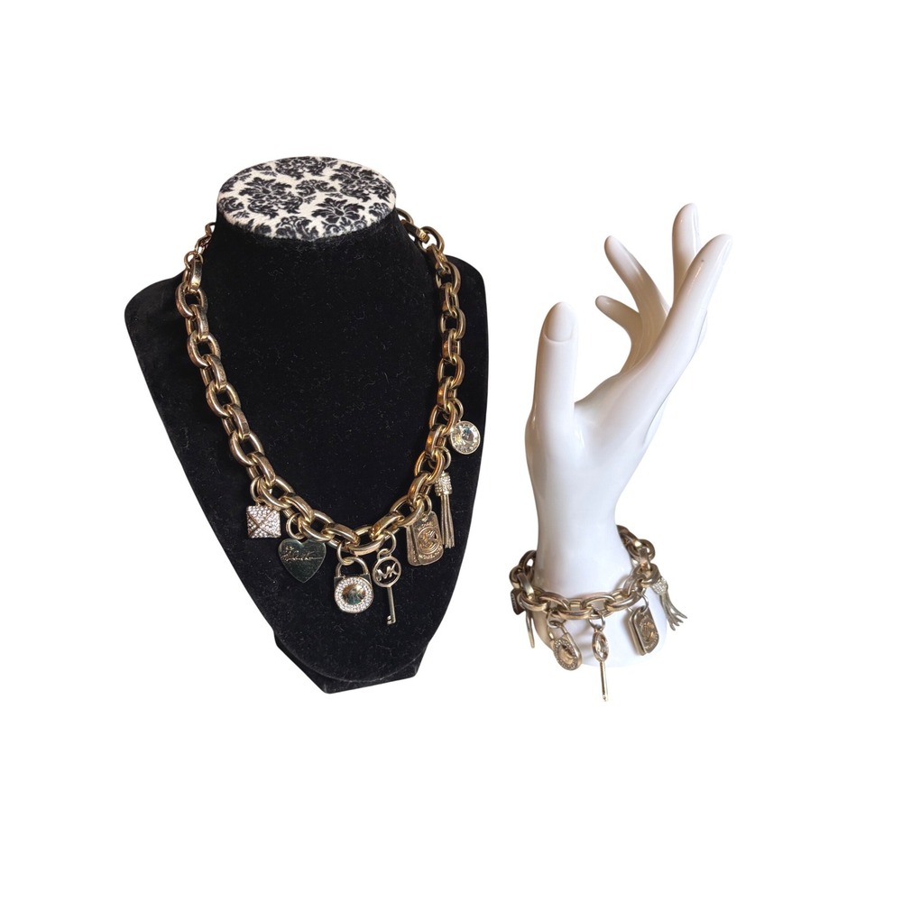 Michael Kors Gold Tone Charm Necklace and NOT FOR SALE/ DO NOT‎ BUY